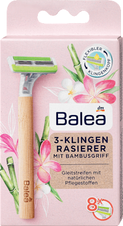 3-Klingen Rasierer mit Bambusgriff Balea