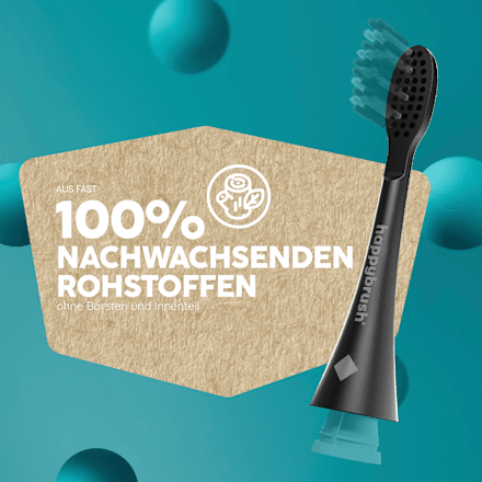 Aufsteckbürsten Eco Vibe 3+ schwarz happybrush