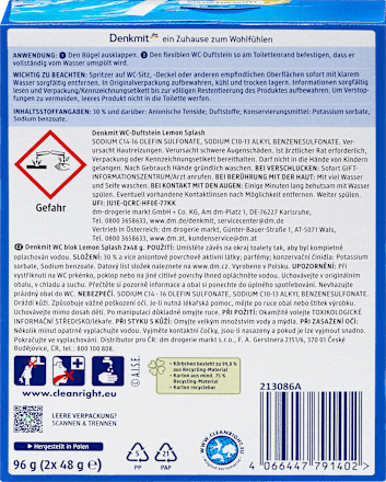 Odorizant pentru toaletă Lemon Splash Denkmit