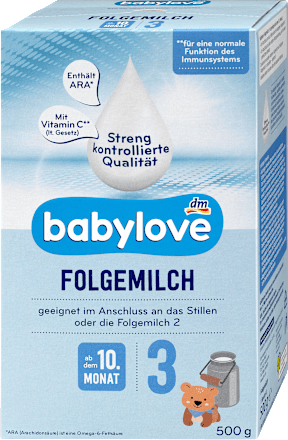 Folgemilch 3 ab dem 10. Monat babylove