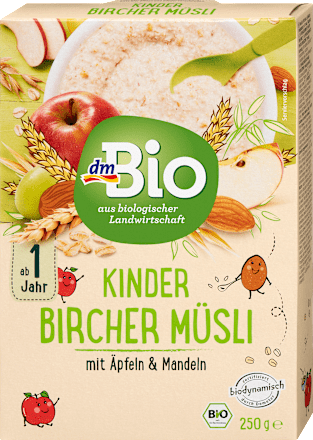 Detské müsli s jablkami a mandľami dmBio