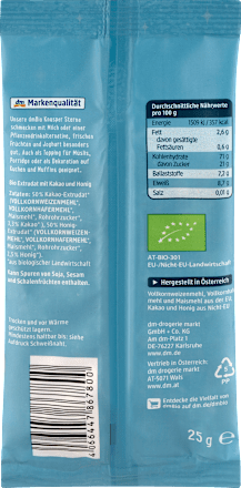 Bio hrustljave zvezdice s kakavom in medom dmBio