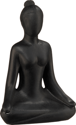 Poly-Yogafrau, schwarz (10 cm) Dekorieren & Einrichten