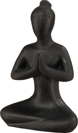 Poly-Yogafrau, schwarz (10 cm) Dekorieren & Einrichten