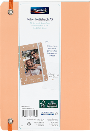 Foto Notizbuch Blumen orange Paradies