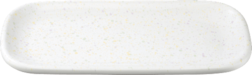 Servierplatte aus Keramik, gesprenkelt/pastell (33x17x2 cm) Dekorieren & Einrichten