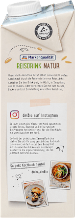 Pflanzendrink, Reis natur dmBio