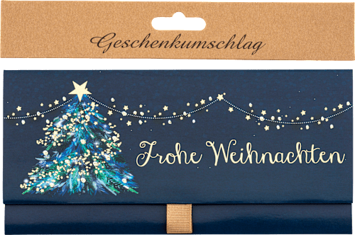 Geschenkumschlag Frohe Weihnachten mit Tannenbaum KUWOPA