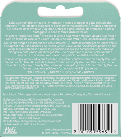 Rasierklingen Deluxe Smooth Sensitive Gillette Venus