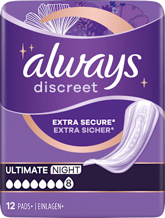 Discreet Einlagen Inkontinenz Ultimate Nacht Monatspack always