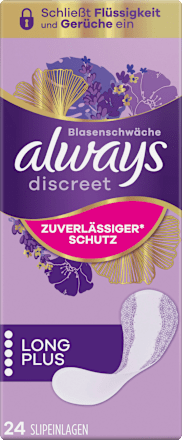 discreet Slipeinlagen Inkontinenz Long Plus always