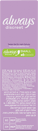 discreet Slipeinlagen Inkontinenz Long Plus always