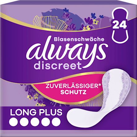 discreet Slipeinlagen Inkontinenz Long Plus always
