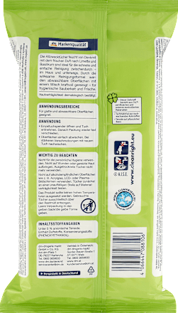 Univerzális nedves törlőkendő lime és bazsalikom illattal Denkmit