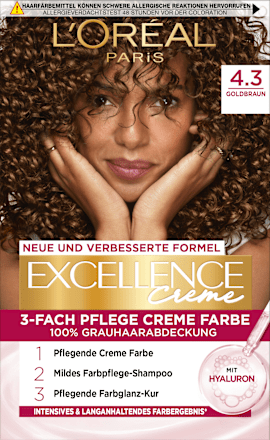 Creme 3-Fach Pflege Creme Farbe - Nr. 4.3 Goldbraun L'ORÉAL PARiS EXCELLENCE Creme
