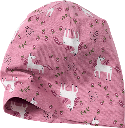 Mütze mit Einhorn-Muster, rosa, Gr. 50/51 ALANA