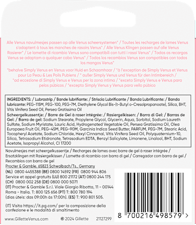 Rasierklingen Comfortglide Spa Breeze Gillette Venus