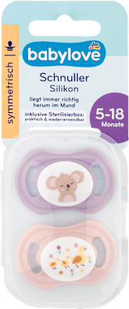 Schnuller Silikon symmetrisch 5-18 Monate sortiert babylove