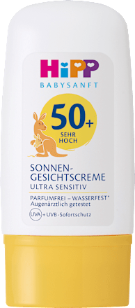 Sonnencreme Gesicht Kids Ultra Sensitive LSF 50+ HiPP Babysanft