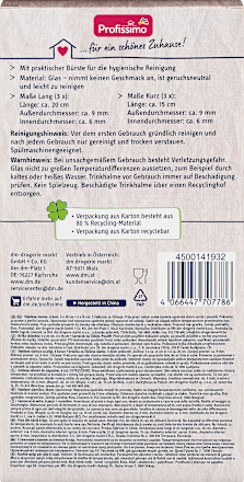 Trinkhalme aus Glas Profissimo