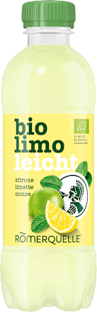 Erfrischungsgetränk Bio Limo Leicht Zitrone-Limette-Minze Römerquelle