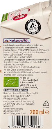 Hafercreme Cuisine dmBio