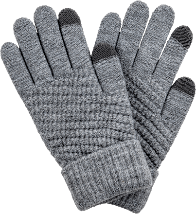 Handschuhe Touchscreen grau (1 Paar) keine Marke