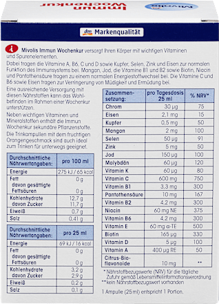 Immun Wochenkur Ampullen Mivolis