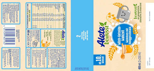 Milch-Getreide-Mahlzeit 6-Korn mit Honiggeschmack Alete