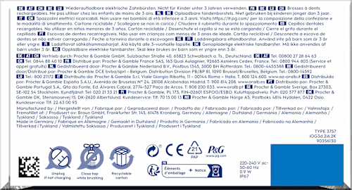 Elektrische Zahnbürste Duo iO3 Matt schwarz & blau Oral-B