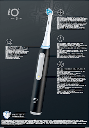 Elektrische Zahnbürste Duo iO3 Matt schwarz & blau Oral-B