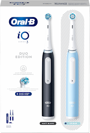 Elektrische Zahnbürste Duo iO3 Matt schwarz & blau Oral-B