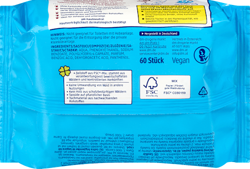 Nedves toalettpapír erdei gyümölcs illattal, 2x60 db SauBär
