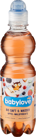 Napój jabłko-owoce leśne bio, z niegazowaną wodą mineralną babylove