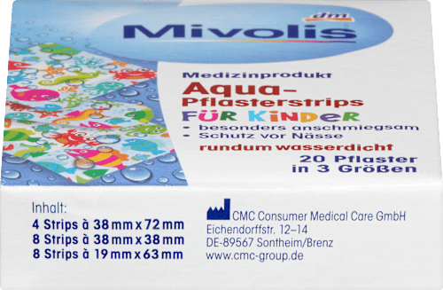Vízálló sebtapaszok gyermekeknek három méretben Mivolis