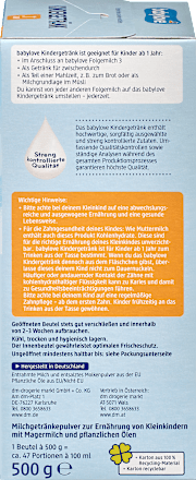 Gyerekitalpor fölözött tejjel és növényi olajokkal, 1 éves kortól babylove