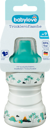 Csöpögésmentes itatópohár 260 ml-es, 9 hónapos kortól, többféle babylove