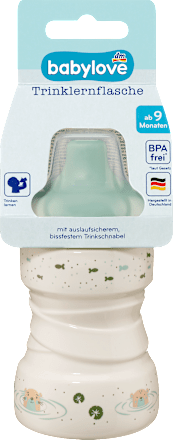 Csöpögésmentes itatópohár 260 ml-es, 9 hónapos kortól, többféle babylove