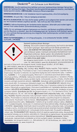 Mosogatógép-tisztító tabletta 4-szeres erővel Denkmit