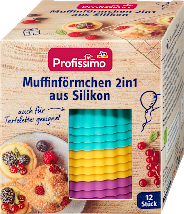 Muffinbackform 2in1 aus Silikon sortiert Profissimo