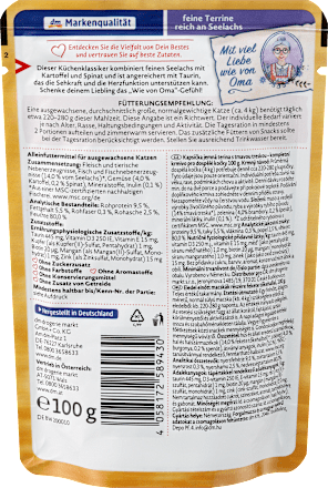 Hrană umedă pentru pisici cu aromă de pește Dein Bestes