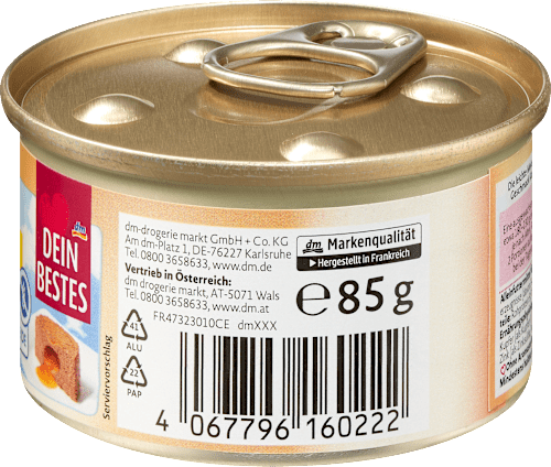 Kompletna hrana za odrasle mačke mus sa tečnim jezgrom i živinskim mesom Himmlisch DEIN BESTES