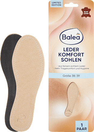 Einlegesohlen Leder, Gr. 38/39 (1 Paar) Balea