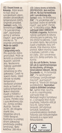 Cremă din ovăz pentru gătit dmBio