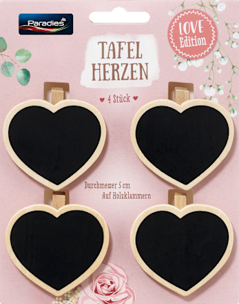 Tabuľkové srdiečka LOVE edition Paradies