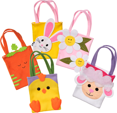Filztasche Hase, Küken, Schaf, Karotte & Blume Dekorieren & Einrichten