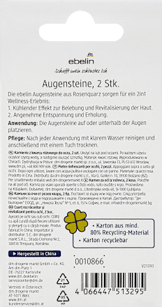 Augensteine aus Rosenquarz Beauty of Orient ebelin