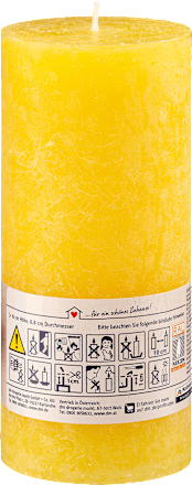 Kerze rustik gelb 160/68 mm Profissimo