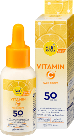 Слънцезащитен флуид за лице Face Drops Vitamin C SPF 50 sundance