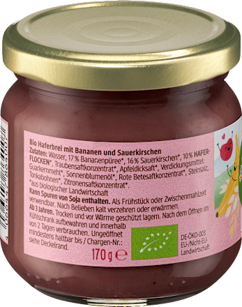 Porridge Kirsche & Banane ab 3 Jahren dmBio